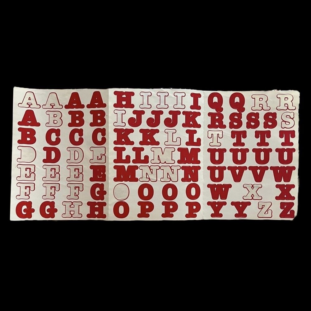 Scrapbooking Alphabet Sticker Lot 11 Incomplete Sheets Alphabitties and More - Picture 12 of 16